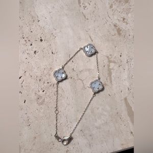 925 sterling silver over gold CZ bracelet